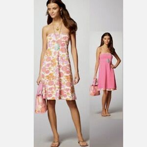 Lilly Pulitzer bikini set in Truly unruly & reversible matching coverup EUC L